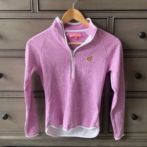 Magnolia Lane Masters August Golf Women’s 1/2 Zip Pink White Size XS